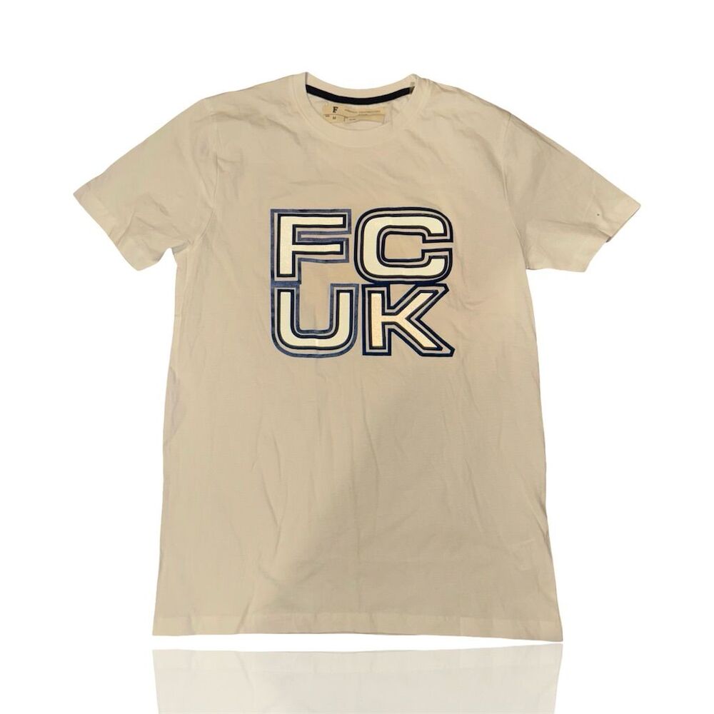 French Connection FCUK Men's Gray Graphic Print T-Shirt Size M